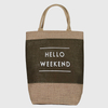 Logo printed custom jute shopping bag