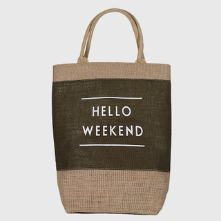Logo printed custom jute shopping bag