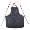 Superior Quality Cotton Material Black Denim Restaurant Kitchen Apron