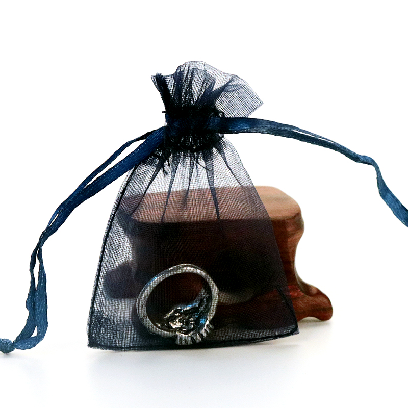 Wedding party christmas jewelry pouches drawstring organza gift bags