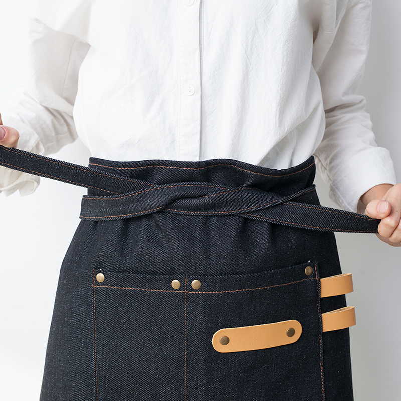 Wholesale Wear-resistant Washable Denim Waist Apron for Cafe