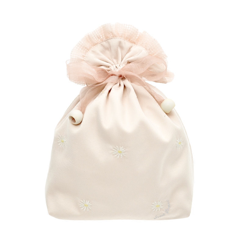 Custom logo stain pouch drawstring bag for cosmetics