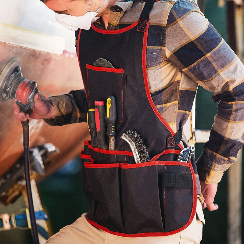 Fully Adjustable Waterproof Protective Professional Canvas Work Apron