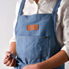 New Rustic Style Full Cotton Washed Denim Super Soft Coffee Tooling Apron Flower Shop Work Overalls