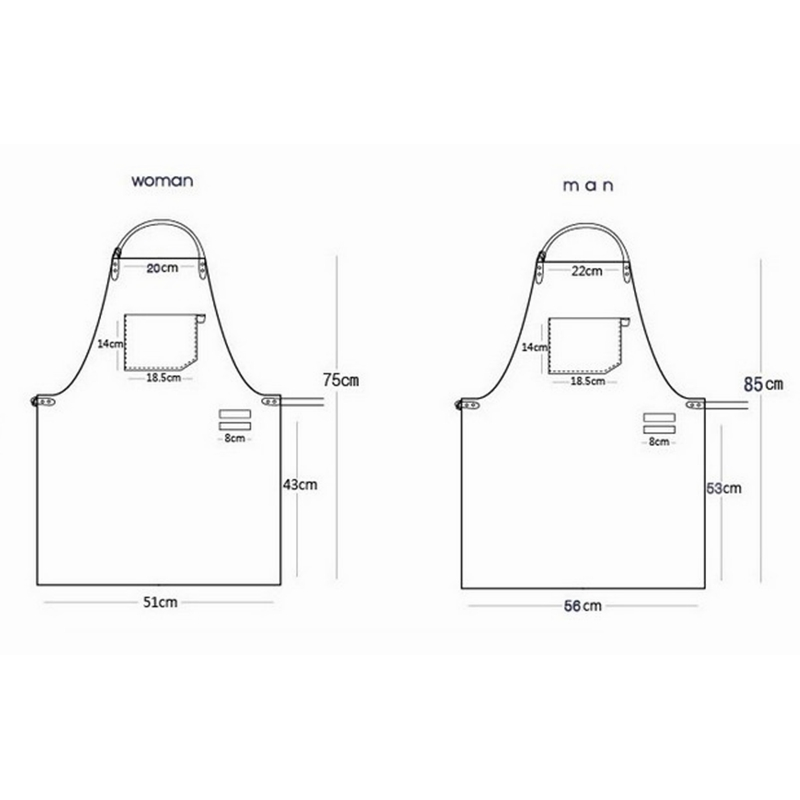 High-end Canvas Fabric Men And Women Household Apron For Art Painting Or Coffee Shop Overalls Custom Printed Logo