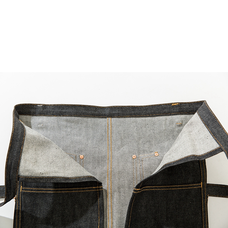 Original Custom Fashionable Design Superior Denim Fabric Barista Barber Carpenter Multi-function Work Waist Apron