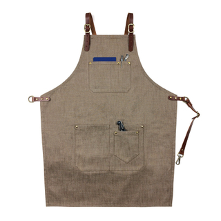 Home garden household cleaning products logo printed custom reusable eco friendly canvas apron