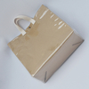 Korea ins retro transparent pvc waterproof kraft paper bag large capacity travel shopping tote bag