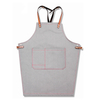 New Design Good Quality Exquisite Canvas Fabric Kitchen Waiter Tea Shop Overalls Barista Barber Apron For Workshop