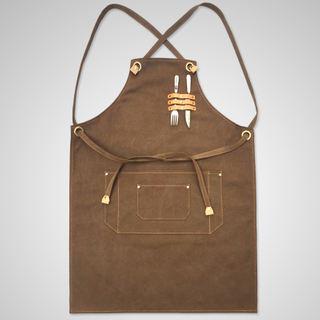 Customized Cowboy Style Cafe West Restaurant Studio Tattoo Workshop Overalls Canvas Work Apron Logo Custom