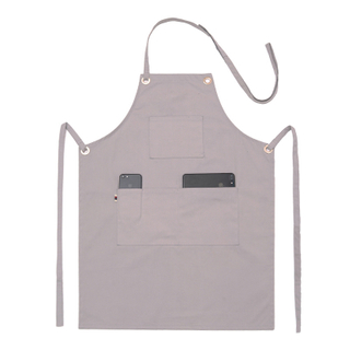 Good Quality Factory Wholesale Cotton Apron Canvas Custom Logo Long Apron for Cafe Waiter Or Waitress Models Or Home Cooking
