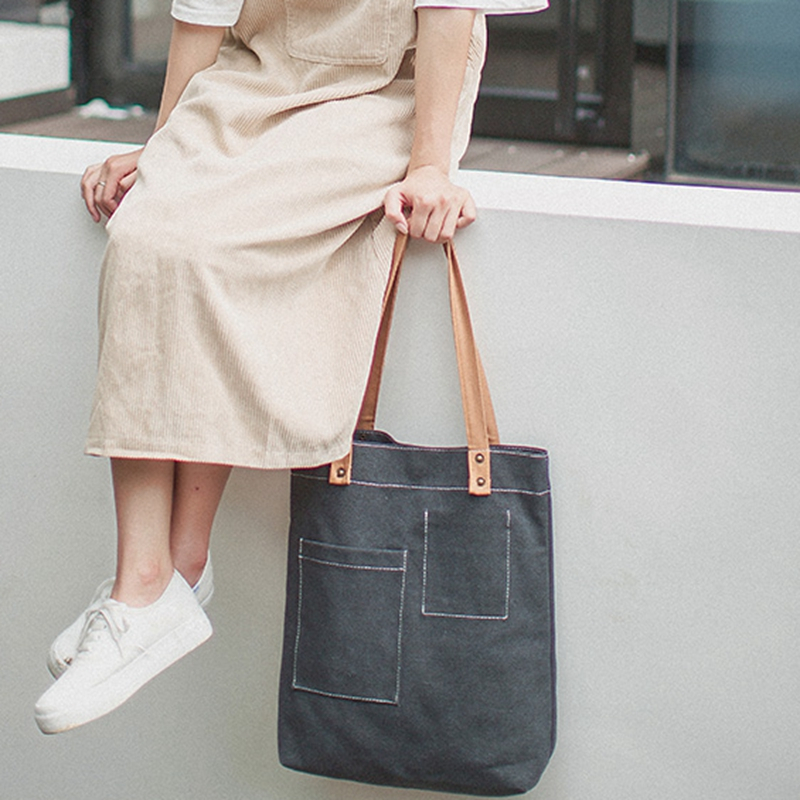 Daily Korea shoulder bag large capacity cloth bag literary fresh student simple versatile chic canvas bag