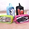 Household oxford cloth transparent shoe storage bag dust proof portable shoe storage travel bag with logo custom