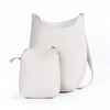 Fashion strong and durable China supplier custom light color pu leather messenger bag for women