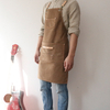 Custom logo restaurant barista milk tea cake barber shop fashion cotton canvas work apron with adjustable strap