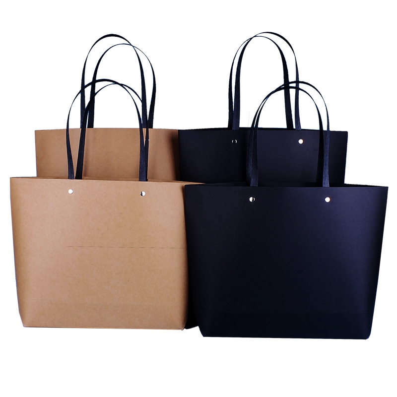 High quality custom two colors eco-friendly kraft paper bag wholesale
