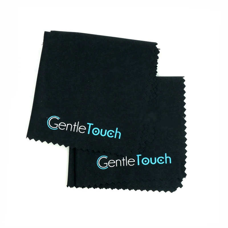 Silk printing cheap promotional microfiber cleaning cloth with factory custom