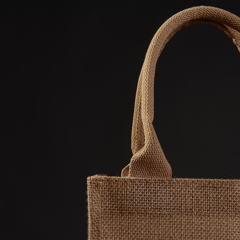 Natural fabric eco friendly breathable jute tote shopping bag 