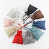 Jute drawstring bag wholesale imitated linen jewelry packaging pouch custom gift bags