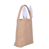 Cute exquisite new product large capacity linen tote shopping bag 