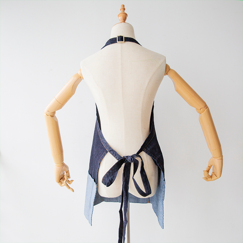 New style eco friendly breathable women denim canvas apron