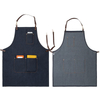 Household Durable Denim Fabric Kitchen Cooking Apron With Pockets