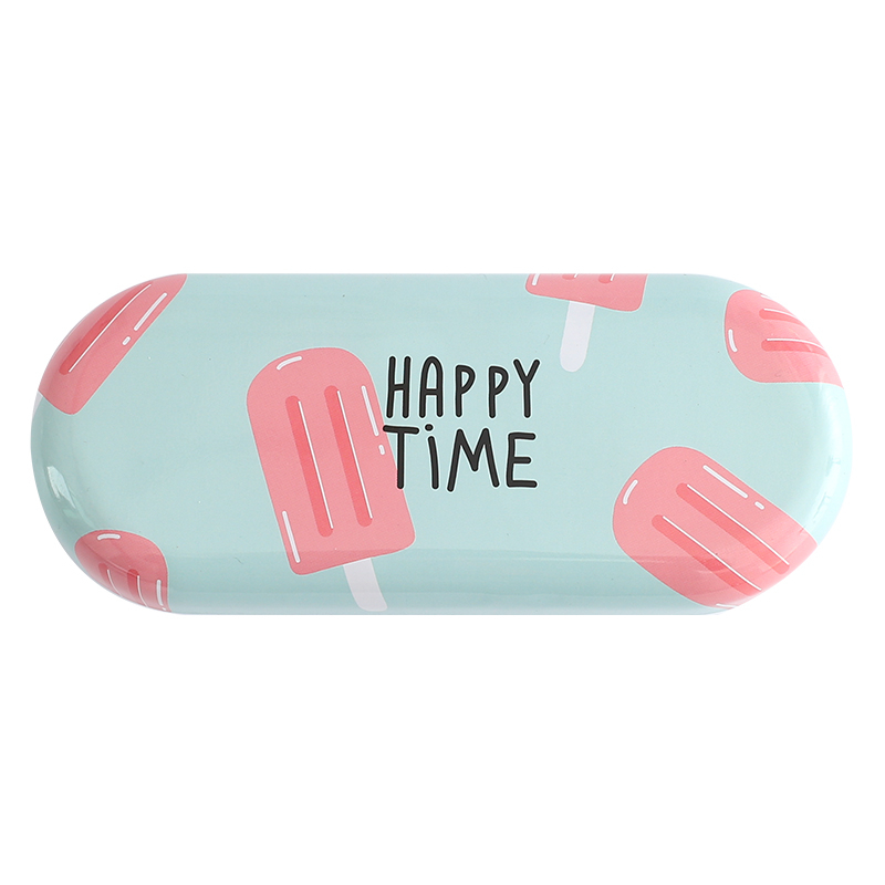 Factory wholesale strong durable cartoon printing iron glasses case for eyeglasses sunglasses storage