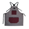 High Quality Canvas Fabric Leather Straps Work Apron With Pockets