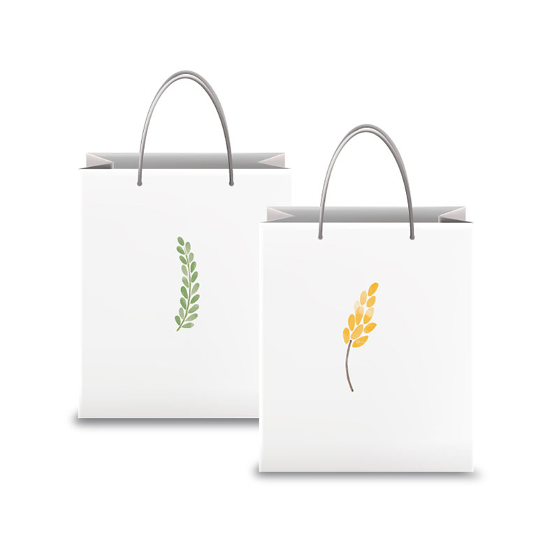  White luxury printed gift custom shopping paper bag with your own logo
