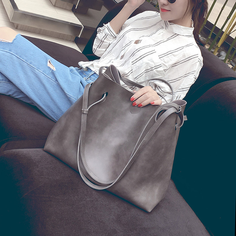 Fashion pu leather large capacity shopping tote bag