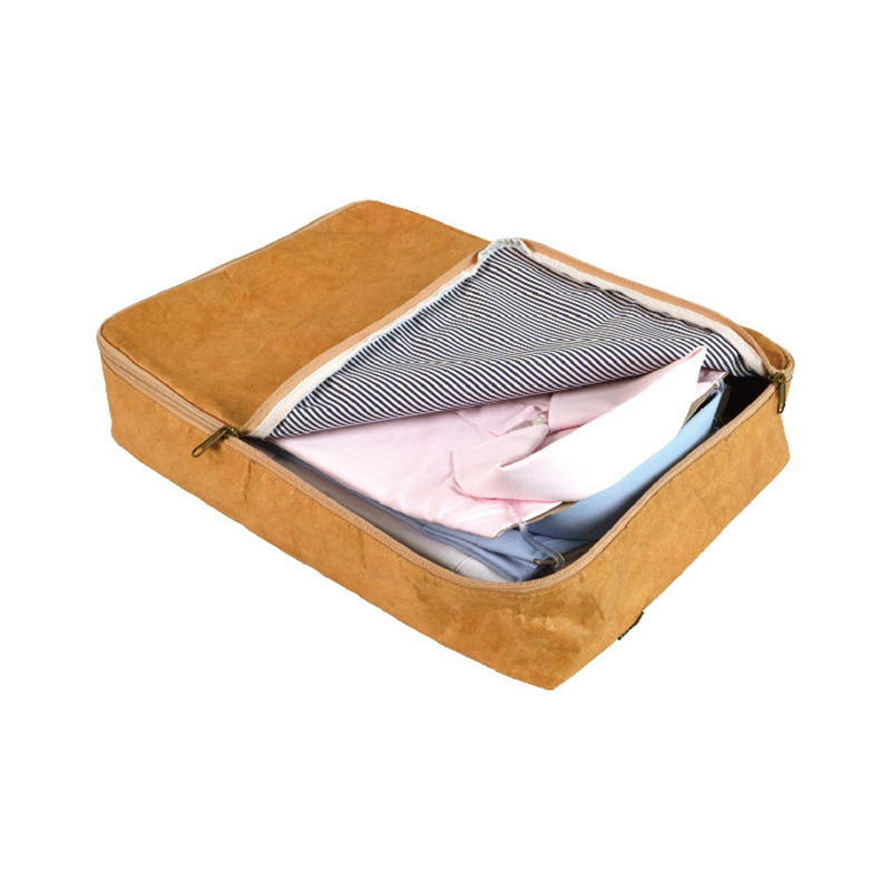 Factory custom short journey luggage clothes storage bag waterproof soft breathable tyvek paper storage bag