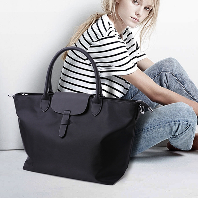 Custom logo printed fashional and durable oxford tote bag with multipurpose