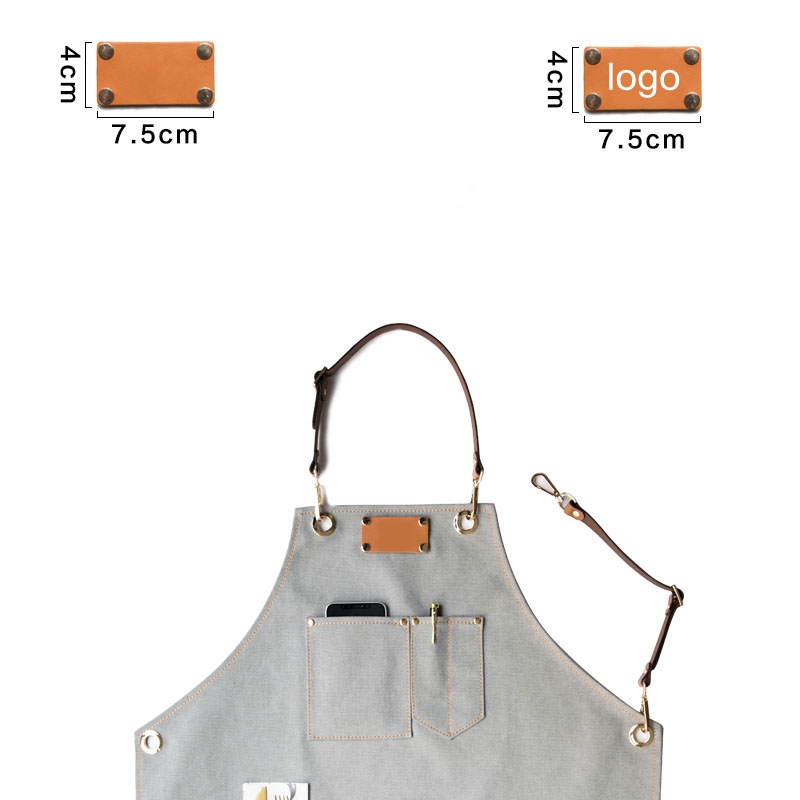 New Style Adjustable Canvas Work Apron with Custom Pockets