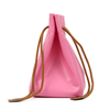 Colorful high quality pu leather drawstring bag