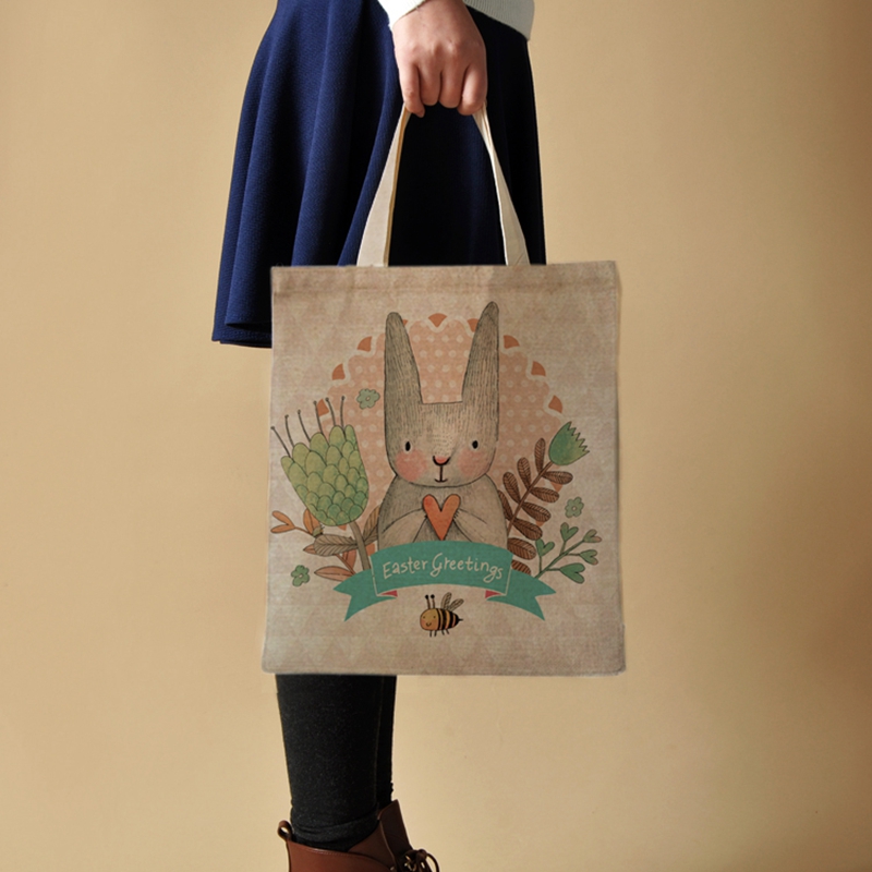 Logo printing reusable jute shopping bag