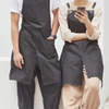 Leather black denim work apron barista restaurant gardening floral hair cutting cotton canvas apron for promotional