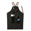 Fashion Denim Combine Leather Tooling Adults Apron