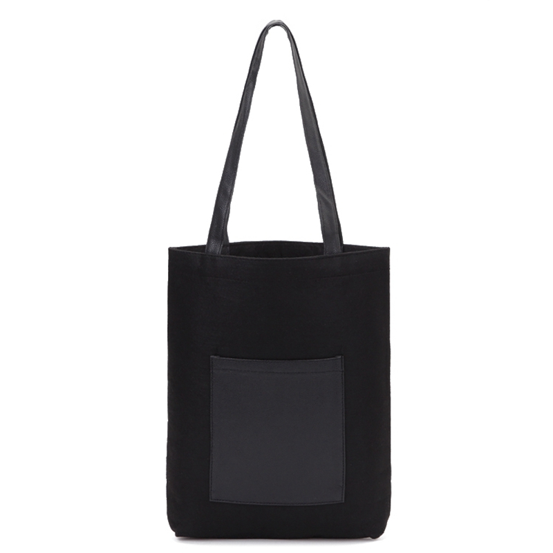 Wholesale top quality eco-friendly and delicate women felt tote bag for travelling