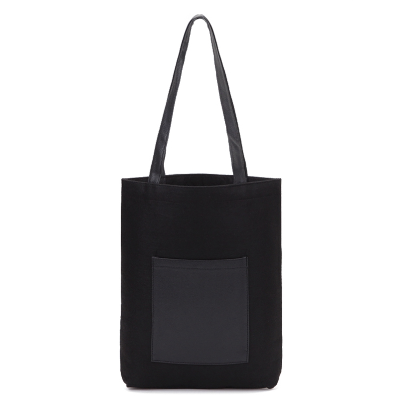 Wholesale top quality eco-friendly and delicate women felt tote bag for travelling