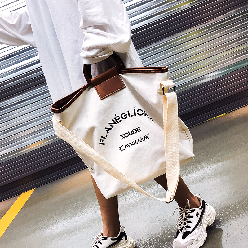 New style design fashion hot sale reusable eco friendly breathable cotton canvas material women tote bag