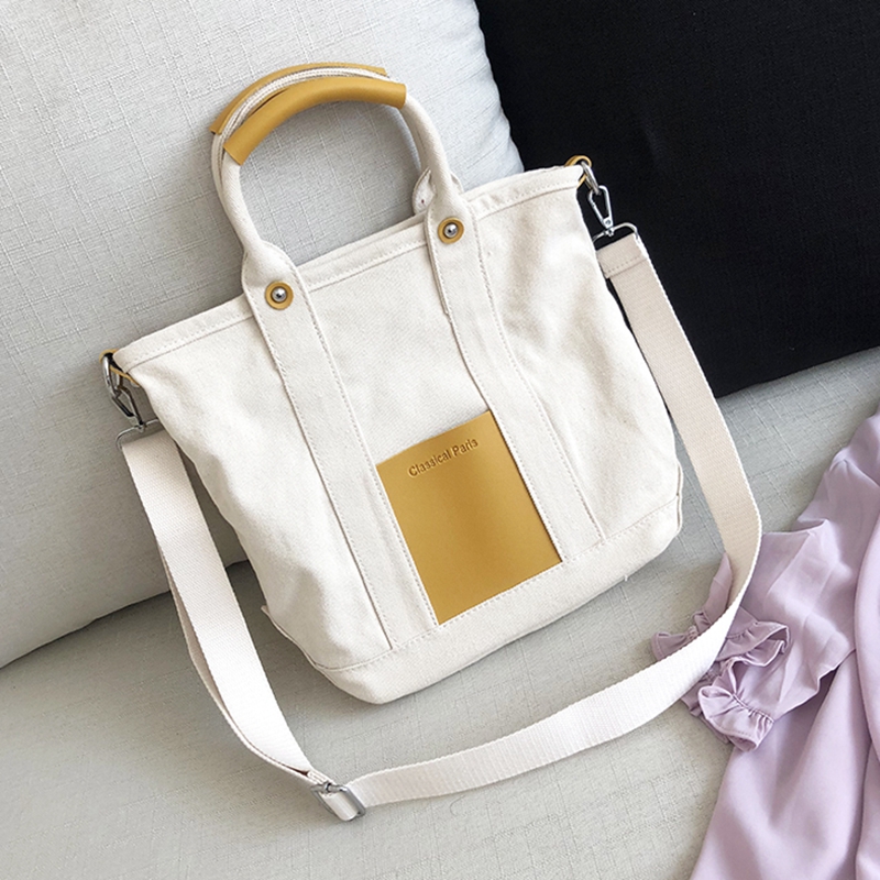 Natural eco friendly breathable strong durable multifunction cotton canvas tote messenger bag with china supplier