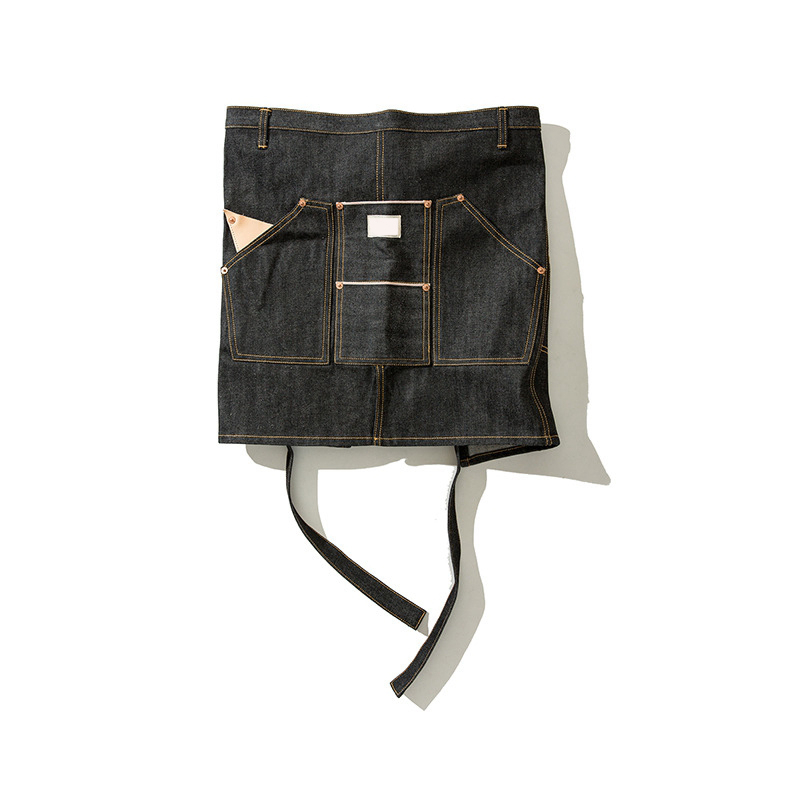 Original Custom Fashionable Design Superior Denim Fabric Barista Barber Carpenter Multi-function Work Waist Apron