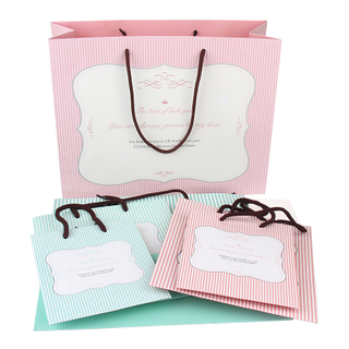 Factory customize coated fold able paper bag for luxury gift paper shopping bag