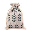 Fashion printed linen drawstring bag storage bag small gift bag