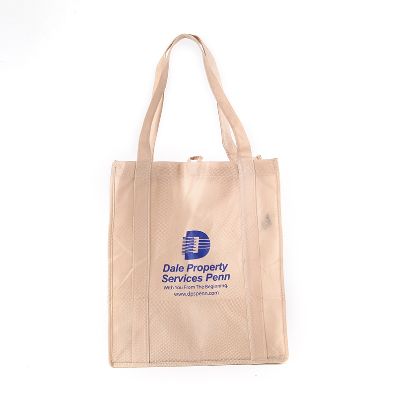 Clear printing thick strong load bearing large capacity non woven tote shopping grocery bag 