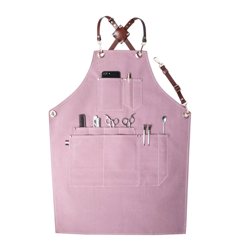 Newest hot selling custom printing colorful cotton canvas work apron