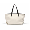 China Supplier free sample fashion logo custom large eco friendly and breathable canvas shopping tote bag with leather handle