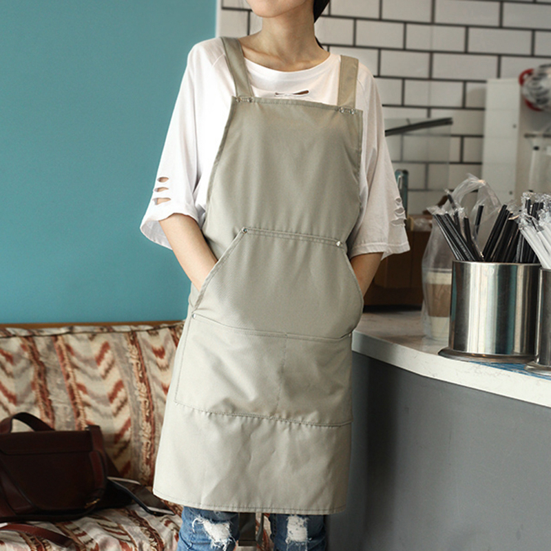 Dedicated Custom Apron Cross Strap Printed Logo Work Clothes for Bakery Cafe Hotel Restaurant Kitchen Work Use