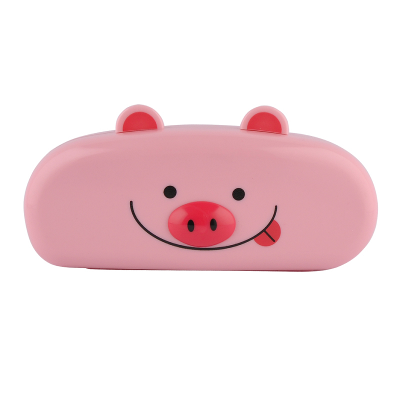 Colored plastic glasses case wholesale three-dimensional cartoon glasses case for ladies