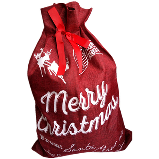 Santa gift bag large drawstring non woven bag